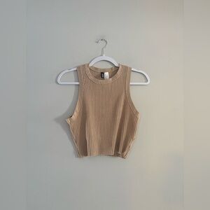 H&M • Divided Beige Ribbed TankTop